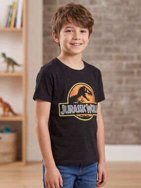 NWOT | Next Level Jurassic World T-Rex Logo Graphic T-Shirt | Size XS (3/4)